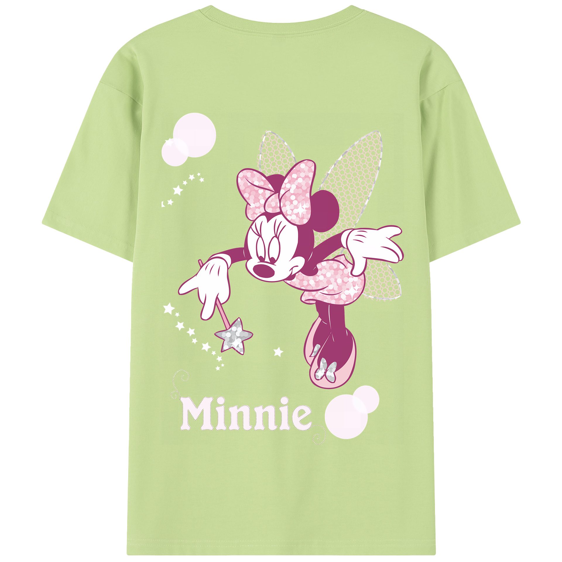 （画像用） ミッキーマウス Mickey Mouse 綿100％半袖Tシャツ（背面プリント）